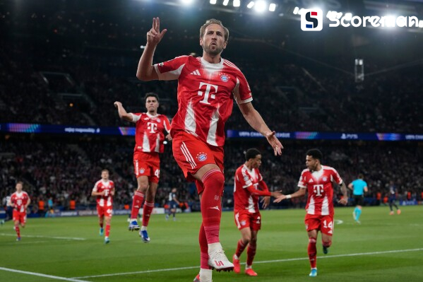 '2골 1도움 뎀벨레' PSG, 뮌헨과 UCL 4강 1차전 5-4 승리…이강인·김민재는 벤치